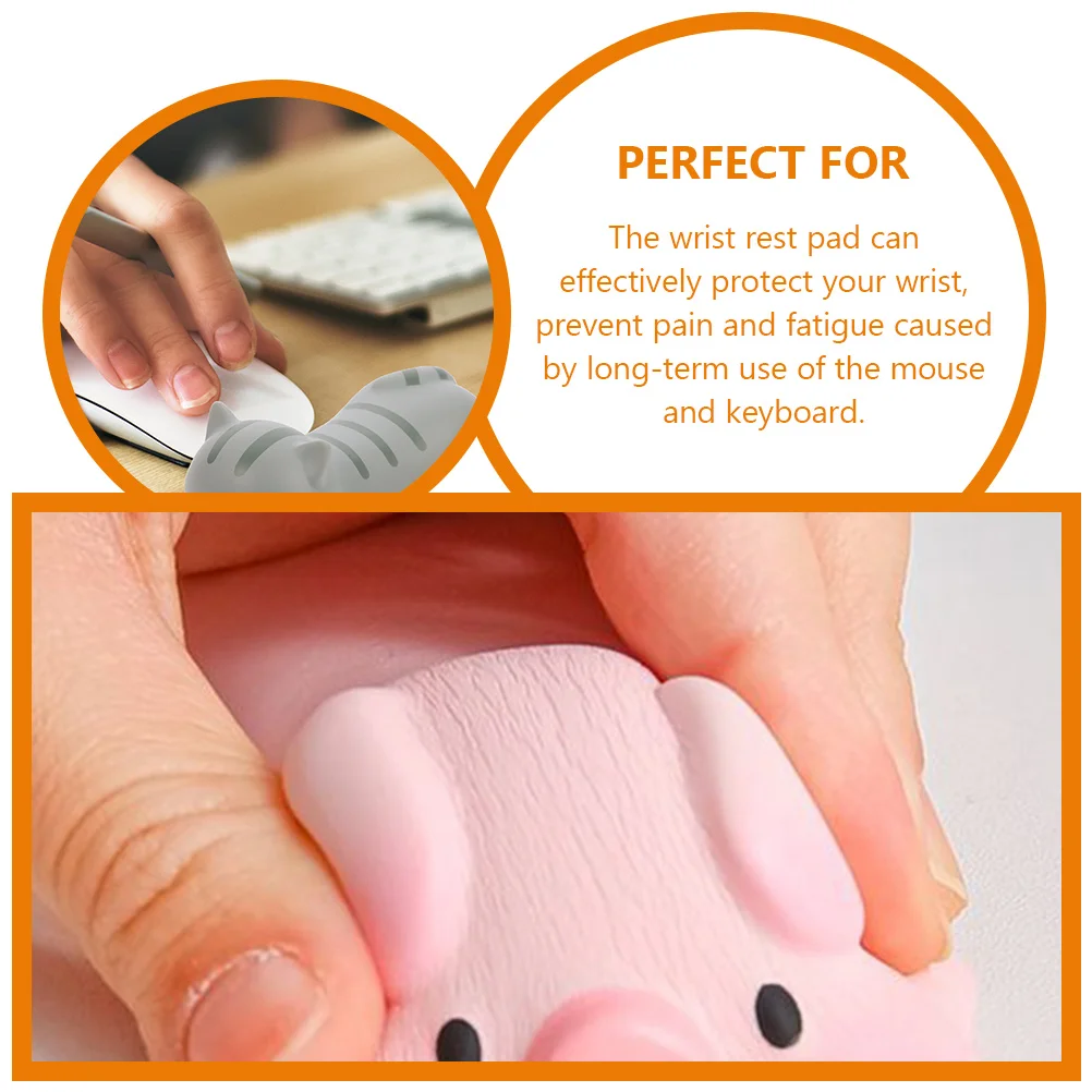 

2Pcs Keyboard Wrist Rest Pad Resin Material Ergonomic Wrist Support for Gaming Office Study Elbow Rest for Desk
