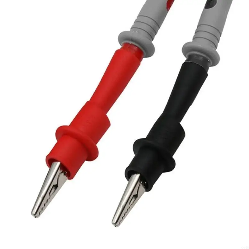 G92C Red & Black Insulated Safety Multimeter Test Leads Clips Electrical Mini Test Clamp Clips 2-Piece