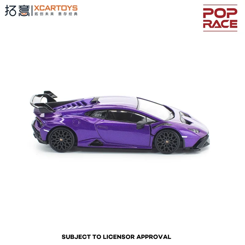 (Pre-Order) Xcartoys x Pop Race 1:64 HURACAN STO Viola Pasifae purple Diecast Collector's Vehicle Model Car