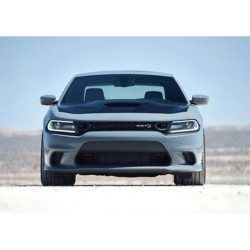 Hellcat Style Front Bumper Front Lip With Lamp Hole Car Bumper For Dodge Charger 2019-2023