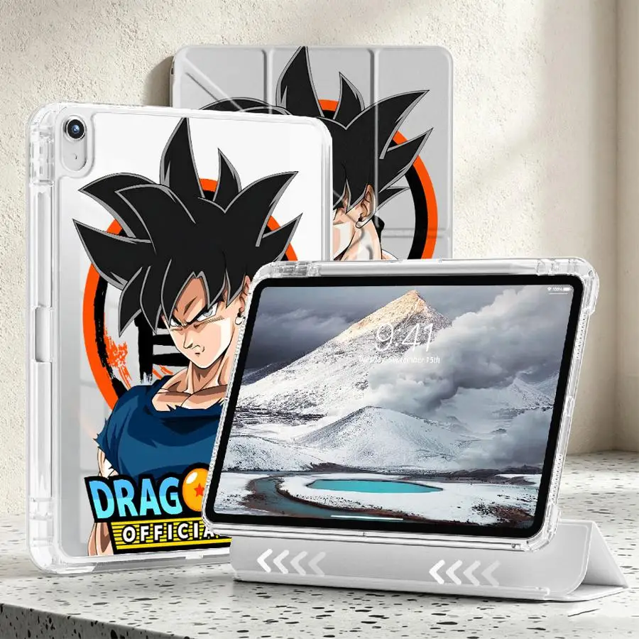 Dragon Ball Super Saiyan Goku With Pen Slot Cover Tablet Case For iPad Mini 7 6 5 Pro 13 2025 2026 10th Gen 11th Air 8 M2 M3 3