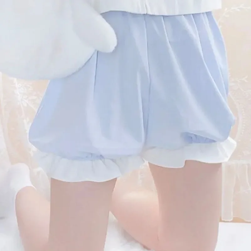 Frauen niedlichen Rüschen Schlüpfer Bloomers Kawaii Kürbis Shorts Rüschen Schlüpfer Nachtwäsche JK Lolita Sicherheits shorts Hosen Lounge wear