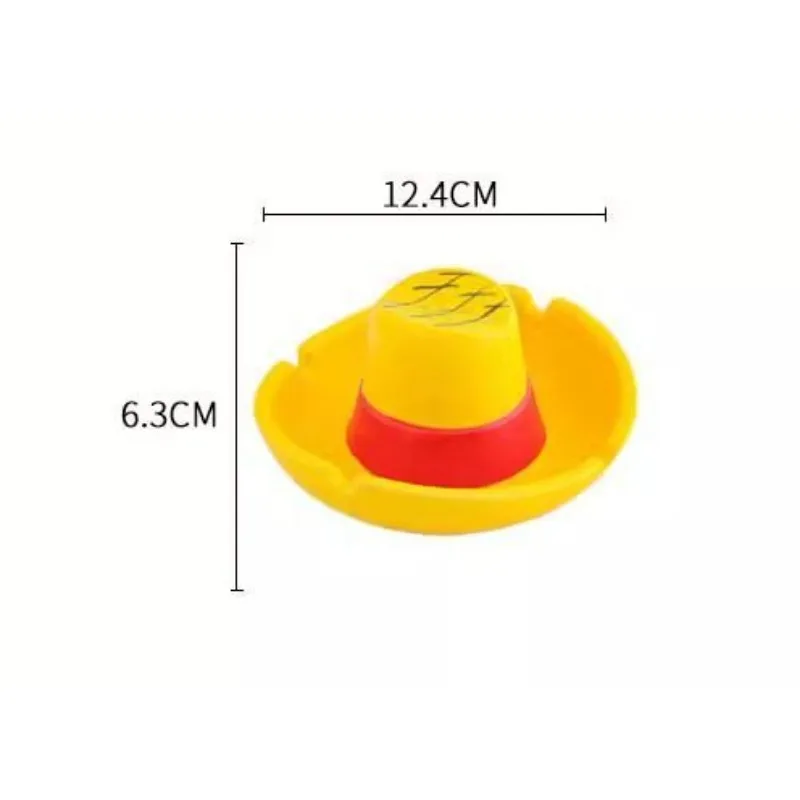 قطعة واحدة من ملحقات الرسوم المتحركة Luffy ثنائية الأبعاد على شكل قبعة من القش مبتكرة لتزيين غرفة المعيشة المنزلية وديكور سطح المكتب