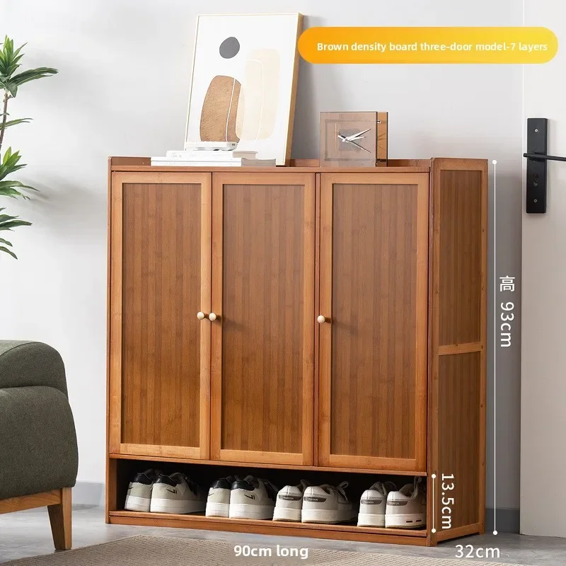 

Минималистичный шкаф для обуви, простая обувница с дверцами, для дома, спальни, общежития, из массива дерева, для хранения.
