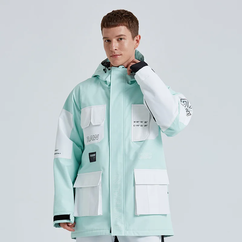 Mutusnow 2025 inverno masculino e feminino impermeável à prova de vento jaqueta de esqui moda respirável casaco de neve ao ar livre roupas de snowboard