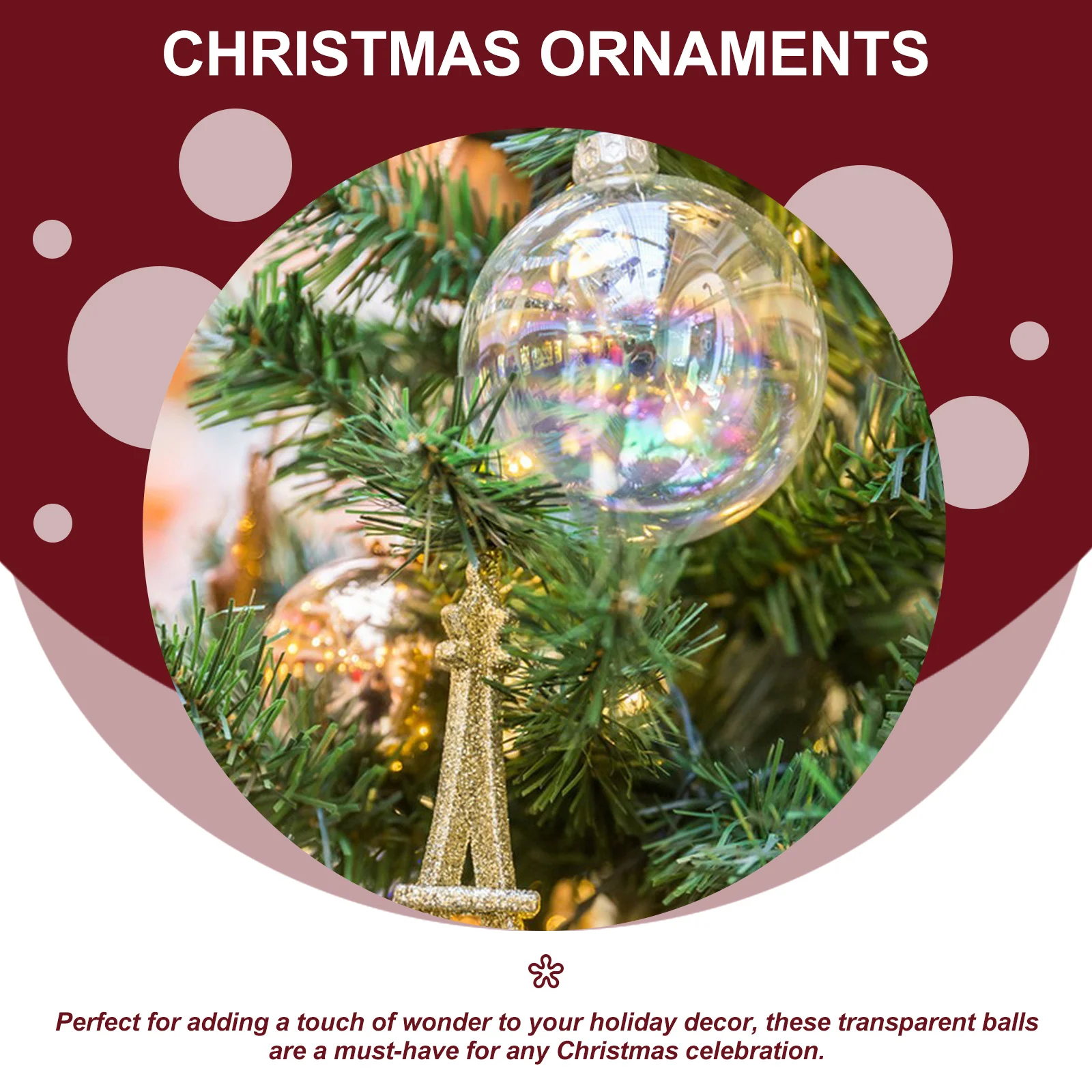 

20 Pcs Colourful Tree Decorations Plastic Decorative Pendants Hanging Ornaments Baubles