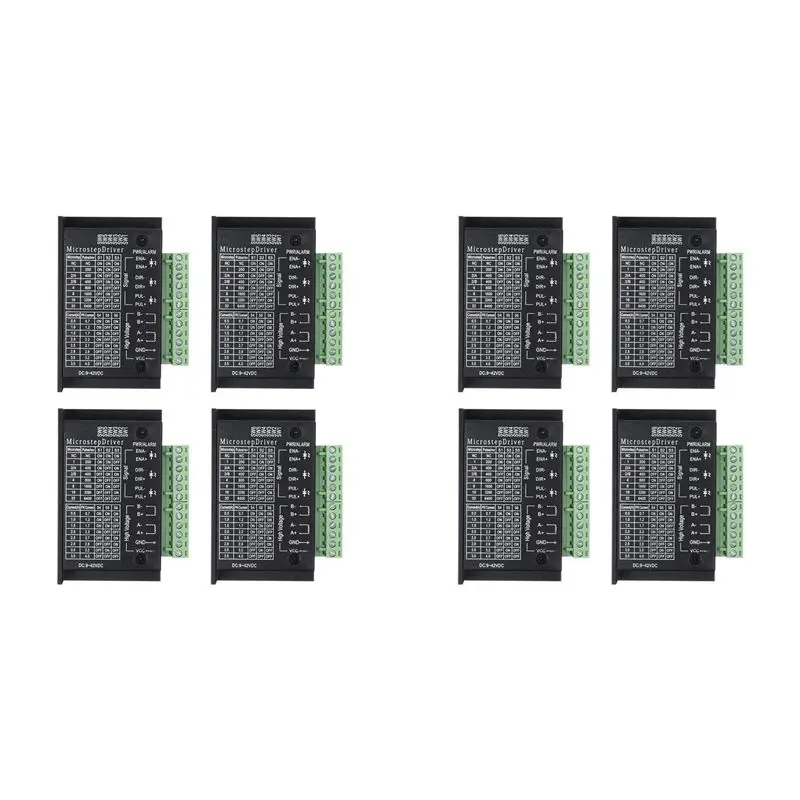 

Драйверы шаговых двигателей A84X-TB6600, 8 шт., 4А, контроллеры шаговых двигателей, цифровые мини-драйверы для шаговых двигателей 42/57/86, для ЧПУ