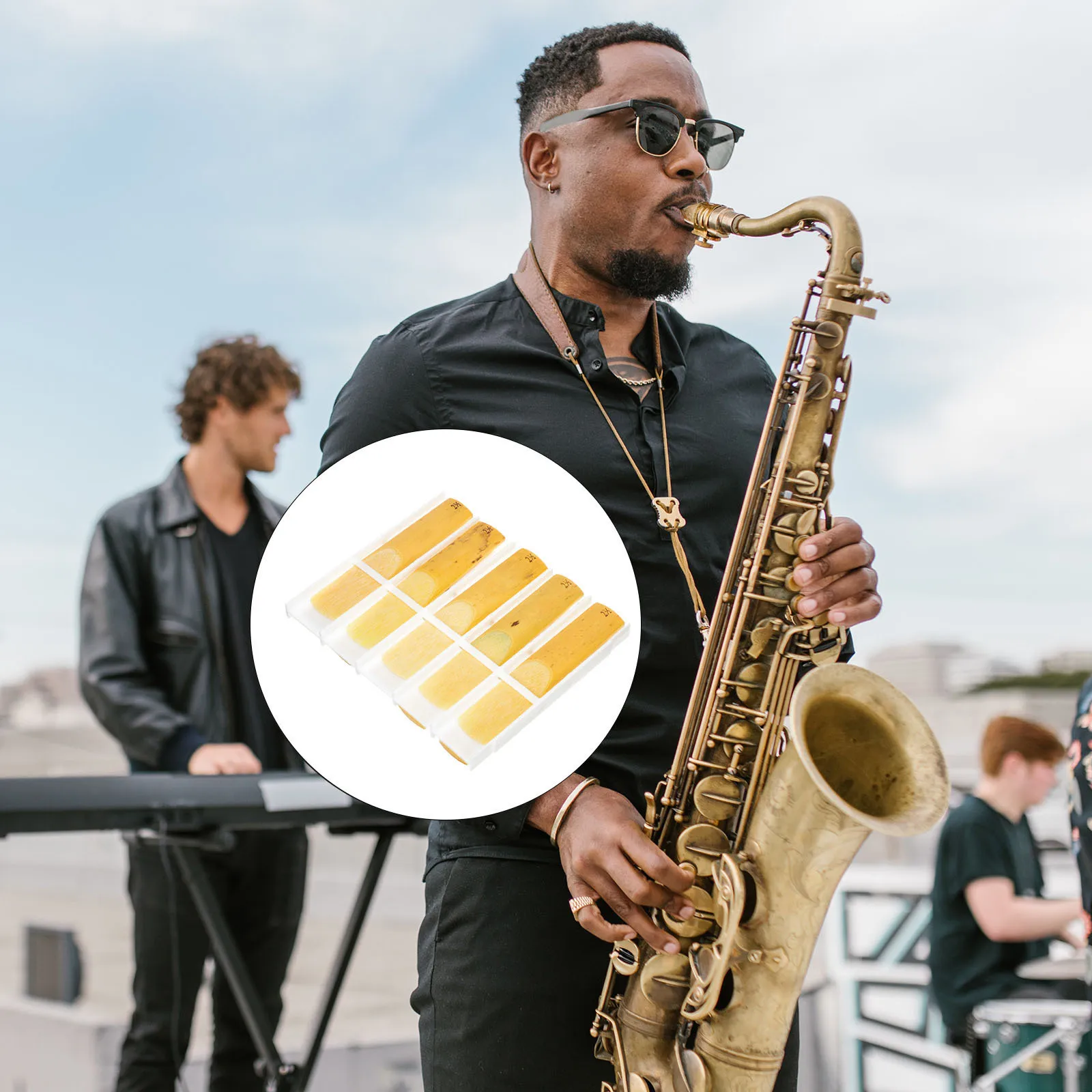 

10Pcs Saxophone Reeds Premium Handmade Durable Compact Saxophone Supply for Beginners Students Instrument Accessories