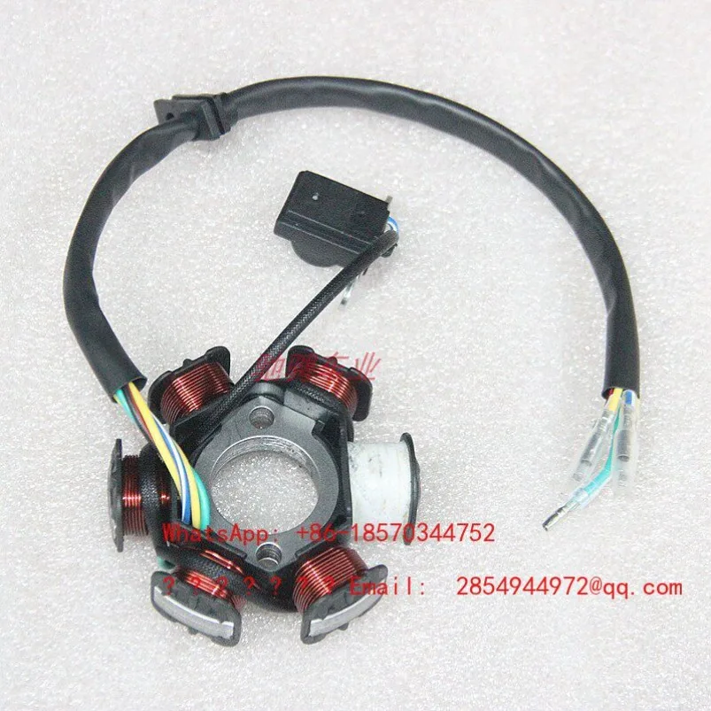 Off-road Motorcycle, ATV Accessories 110-125CC Full-wave Engine Ignition Coil 6-pole Electromagnetic Coil