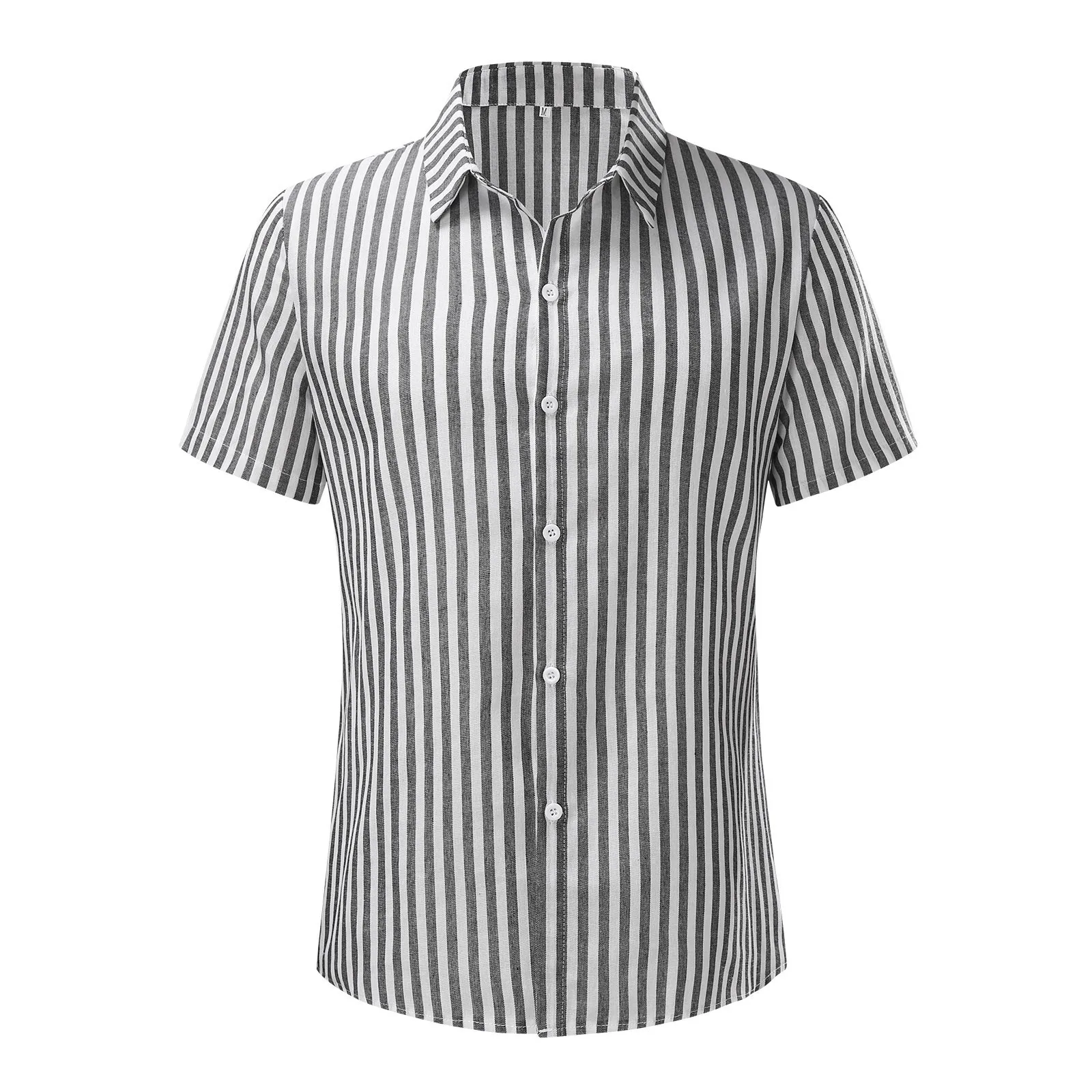 Camiseta transpirable Vintage para hombre, blusa con botones, elegante