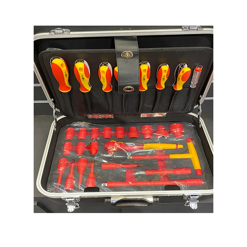 42pcs car repair insulation VDE electrical tool 1000V combination pliers screwdriver open end wrench insulation suit