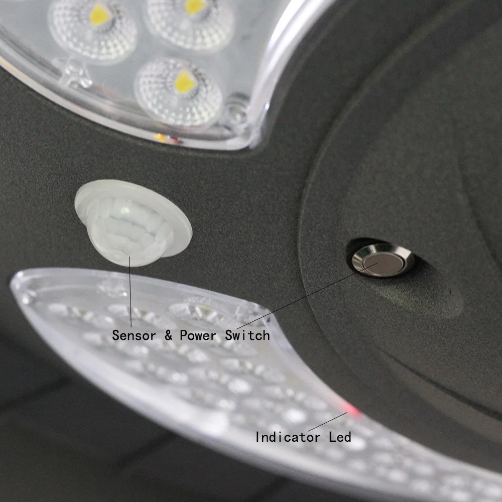 Waterproof IP65 UFO Solar LED Garden Street Light 30W Outdoor Parking Pole Lamp with Light Sensor and 10000mAh Battery view 3