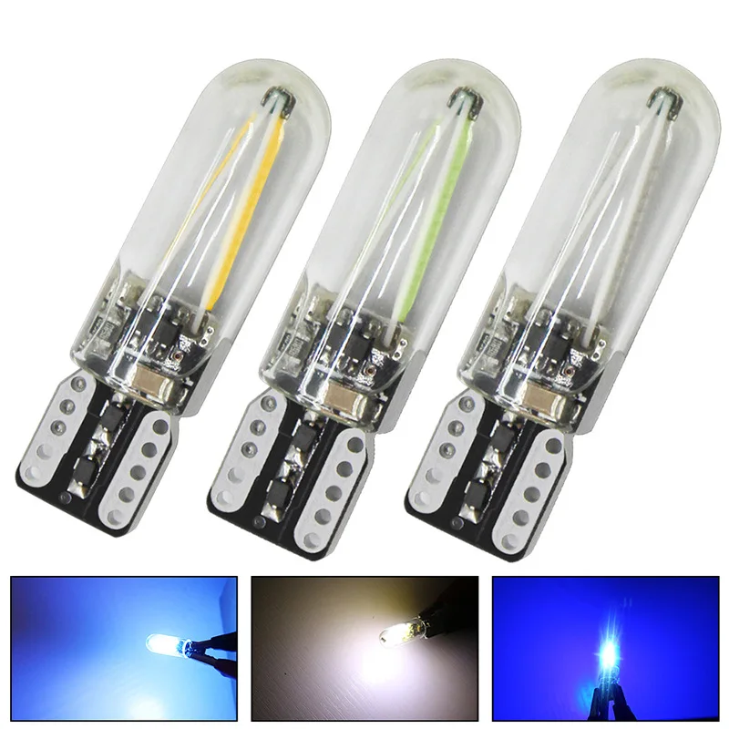 

NewType 12V Car T10 LED Wick COB Lamp Super Brightness 6000K White Auto Clearance License Plate Light Vehicle Reverse Brake Bulb