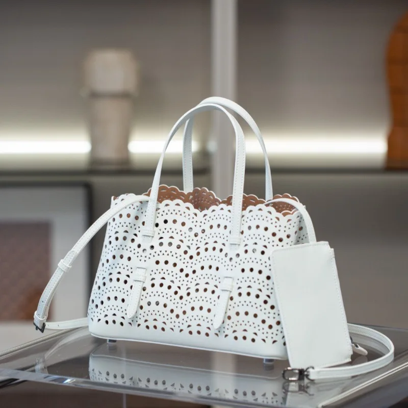 

Новая премиальная горизонтальная кожаная сумка-корзина с гравировкой, модная женская сумка через плечо, портативная, на одно плечо