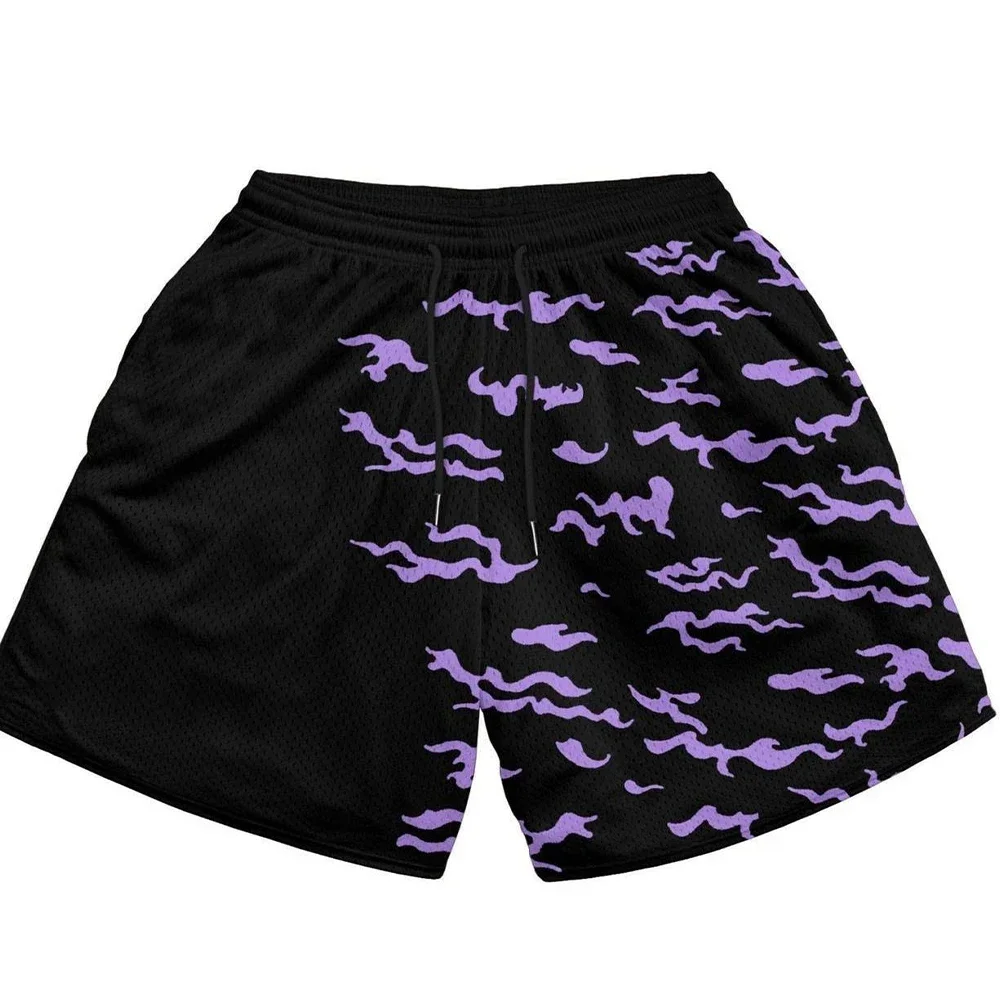 Shorts de sport College en 3D pour hommes, maillots de bain de dessin animé drôle, pantalons respirants décontractés pour hommes, vêtements Harajuku Y2k, troncs masculins