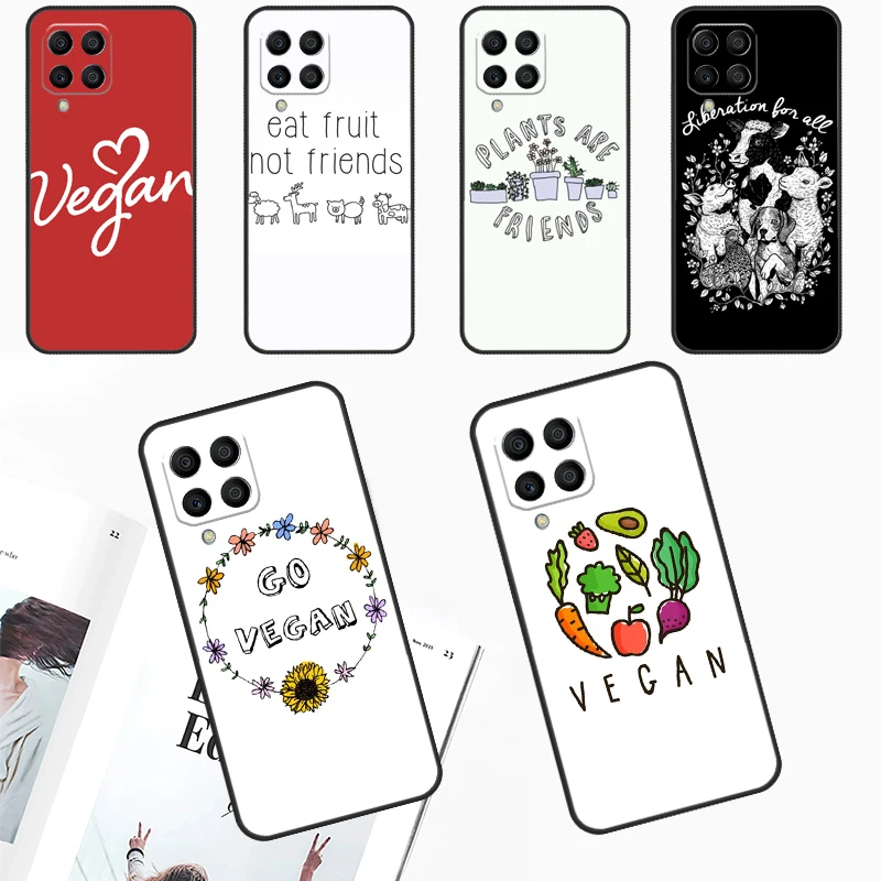 Go Vegan Vegetarians Case For Samsung Galaxy M13 M33 M53 M20 M30s M31s M12 M32 M52 M11 M51 M14 M34 M54 M55 Cover