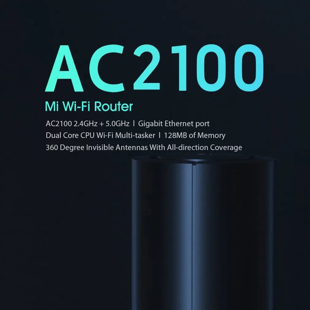 Original Xiaomi Router AC2100 Dual Frequency WiFi 128MB 2.4GHz 5GHz Dual Core CPU Game Remote APP Control For Smart Home Life