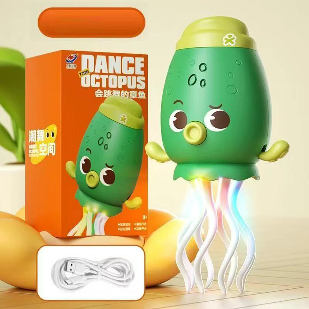 Polvo de dança elétrica com luzes rastejando polvo interativo tipo c cabo sensor de obstáculo polvo para educação brinquedo da criança