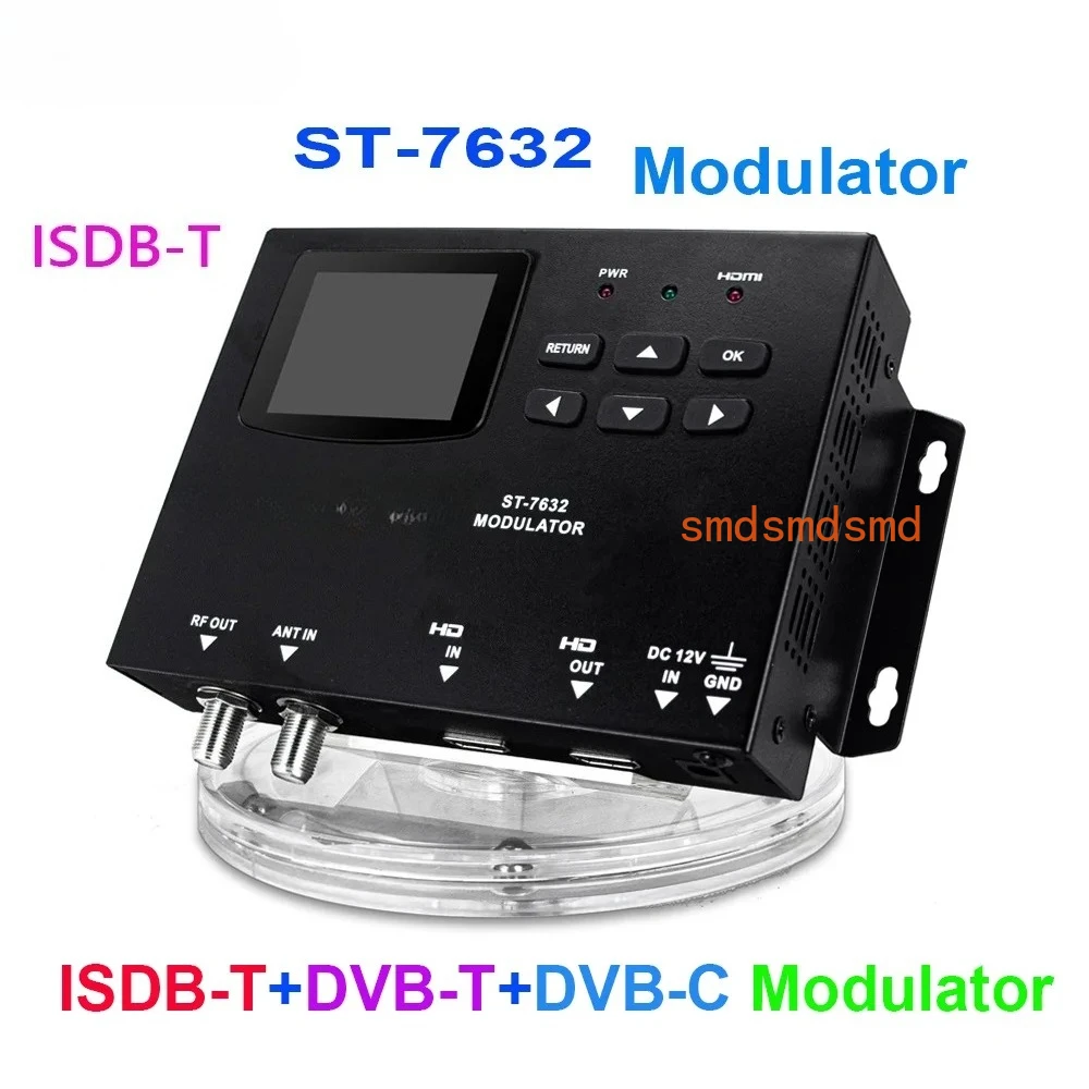 ST-7632 DVB-T ISDB-T DVB-C Modulator Brazil 1 Route MPEG2 MPEG4 ST7632 Modulator Receiver Signal Source