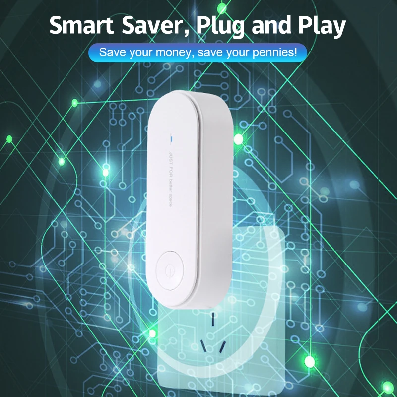 Energy Saver Electricity Saving Box Adapter Electrical Socket For Household Office Voltage Stabilizer Power Saver Cost Reducing