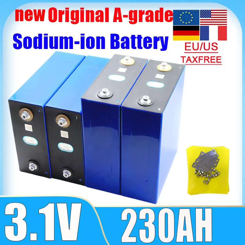 1-32PCS New 3.1V 230Ah Grade A 2.9V Sodium Ion Battery 20C discharge DIY 12V 24V 48V RV solar inverter charging battery Tax-free