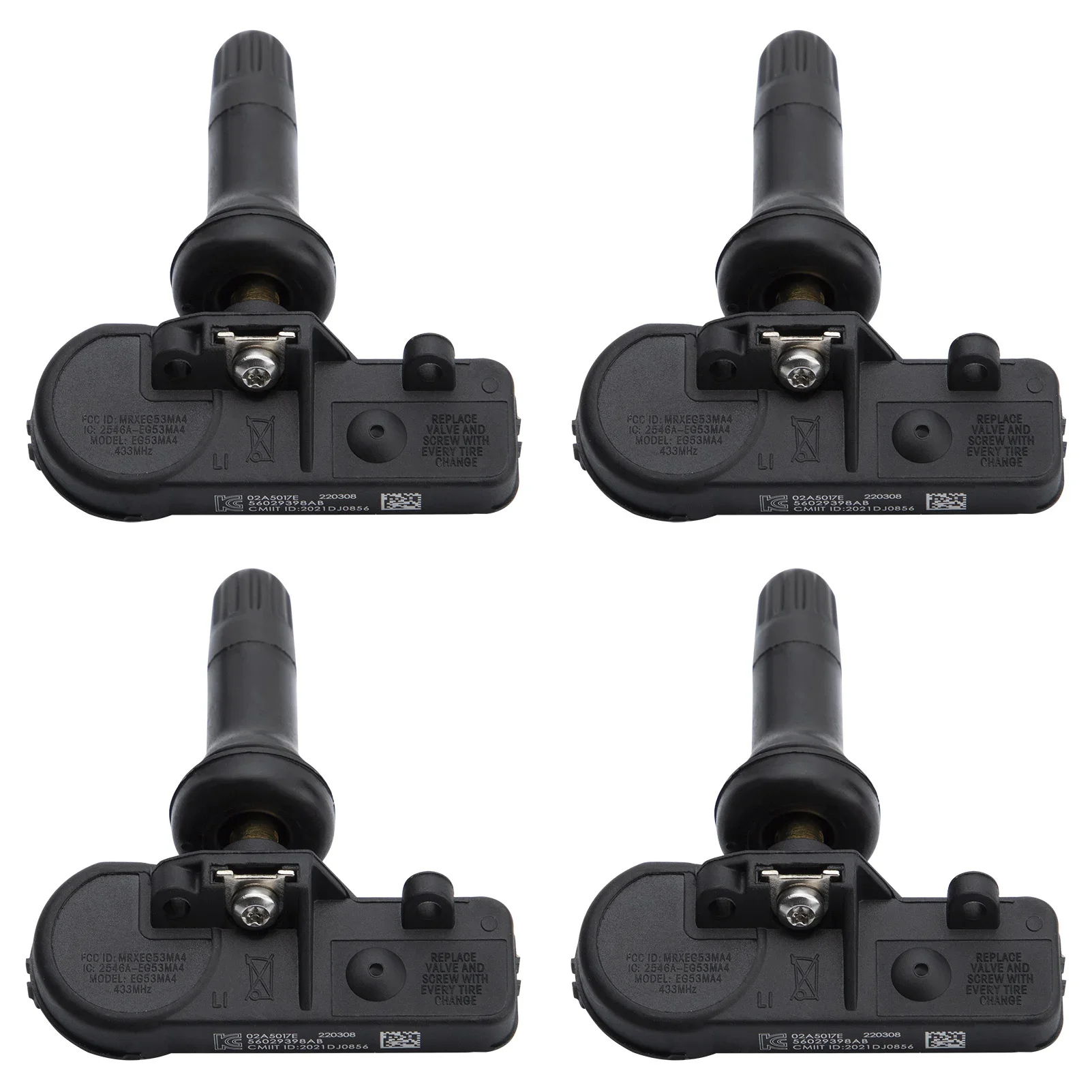 

Clering!!! 4 Pcs 56029398AB Tire Pressure Sensor for Chrysler Dodge Fiat Jeep Lancia Ram Alfa 68241067AA 68241067AB 56029398AA