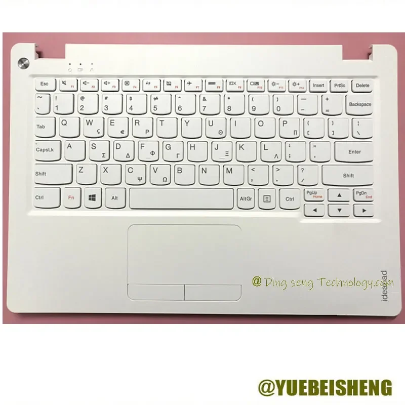 

YUEBEISHENG NEW For Lenovo ideapad 110S-11 110S-11IBR Palmrest Greece Greek keyboard Upper Cover Touchpad 5CB0M53645