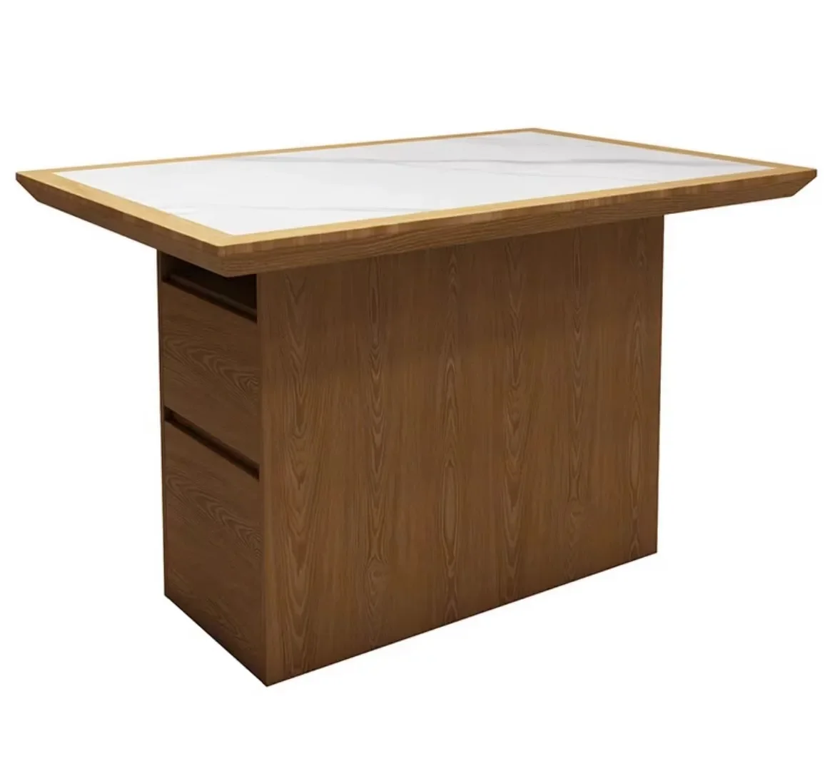 

Solid Wood Wall Deck Sofa Snack Noodle Restaurant Hot Pot Restaurant Table and Chair Combination