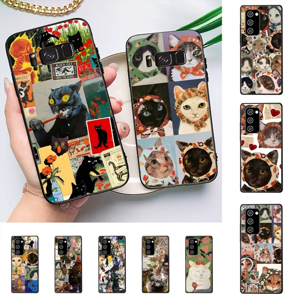 Cute Cat phone case For Samsung J 7 plus 7core J7 neo J6 plus prime J6 J4 J5 Mobile Cover