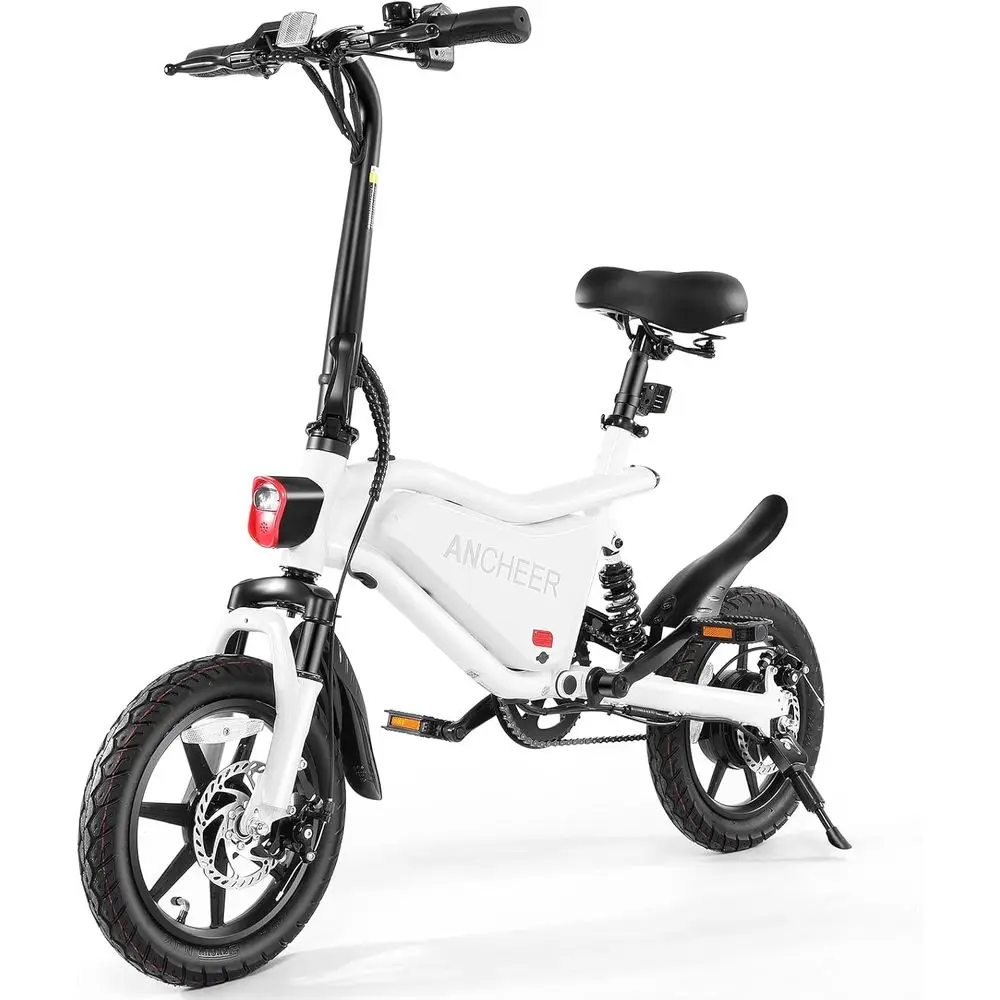 

20MPH Adult Electric Bike, 45-Mile Range, 14 Tires, Cruise Control, LCD Display, Dual Suspension
