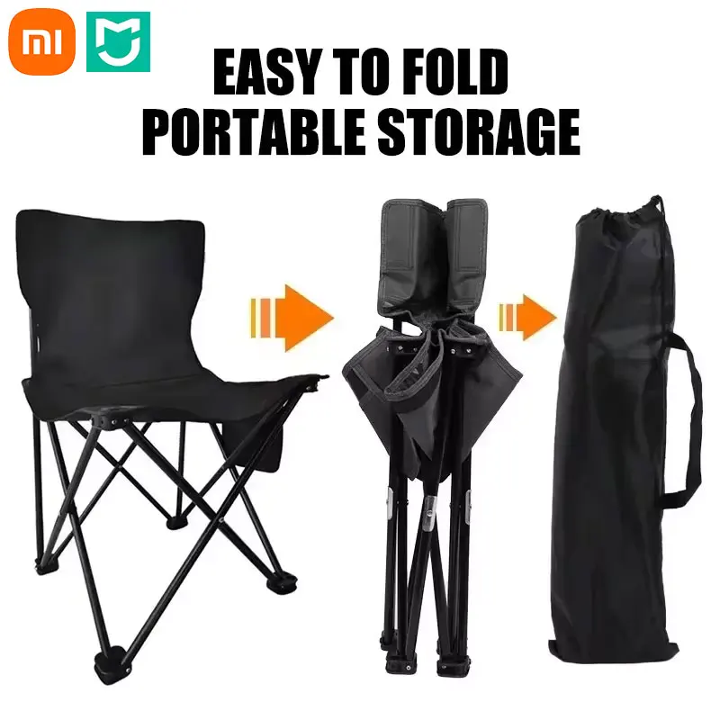 Xiaomi MIJIA sedia pieghevole in metallo sedie da campeggio all'aperto pesca portatile escursionismo Picnic sedia luna pieghevole sgabello turistico da spiaggia