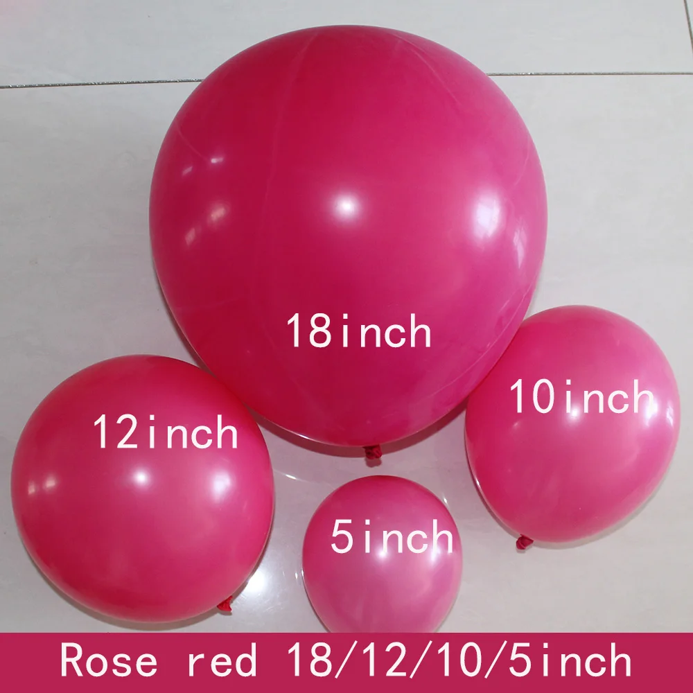 5-18inch Rose Red Black Latex Balloons Round Art Shape Wedding Birthday Party Baby Shower Decoration Romantic Balloon Toys