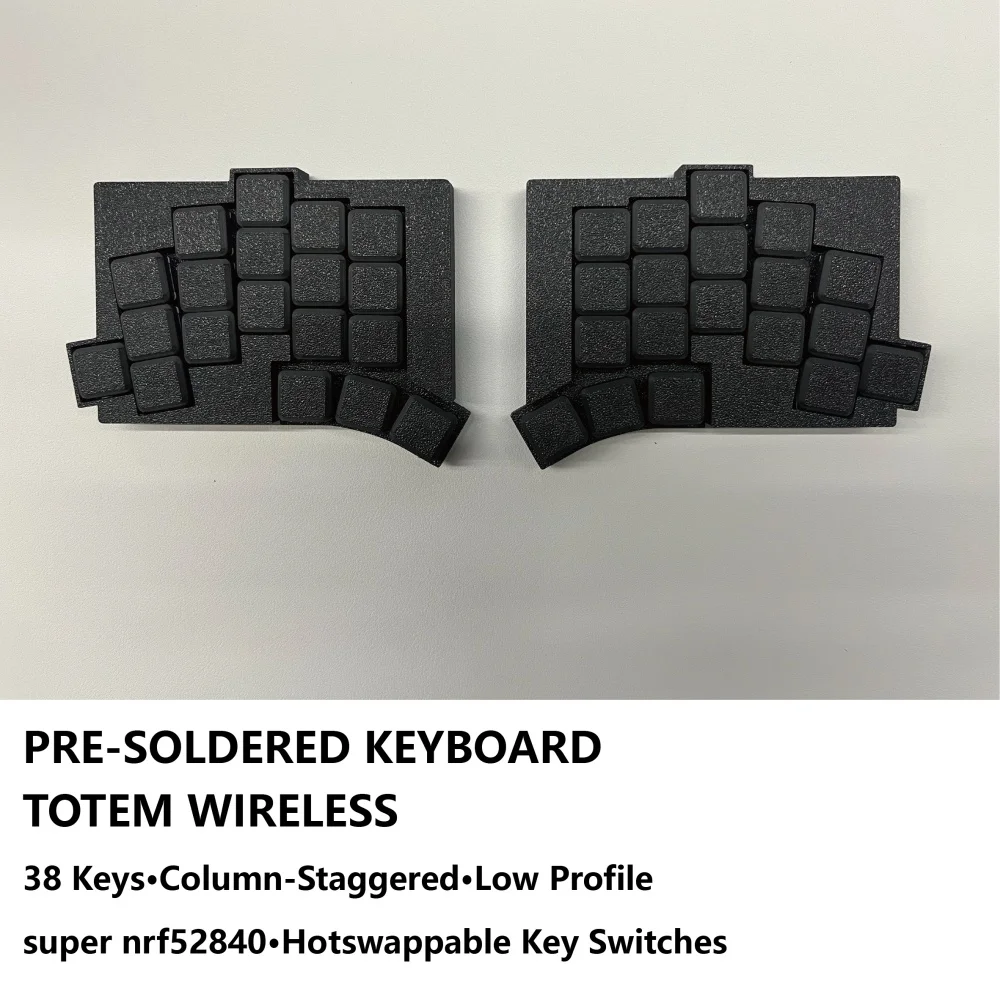 

Choc V2 Totem Wireless Low Profile Split Keyboard Hot Swap Kit ZMK Firmware Bluetooth Wired Kailh Shock V2 Ergonomic Keyboards