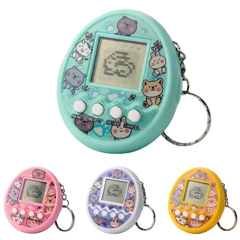 Juego de juguetes electrónicos para mascotas, Tamagotchi Virtual en ruso, Original, alemán, español, polaco, animales digitales, juguetes para niños, Pixel