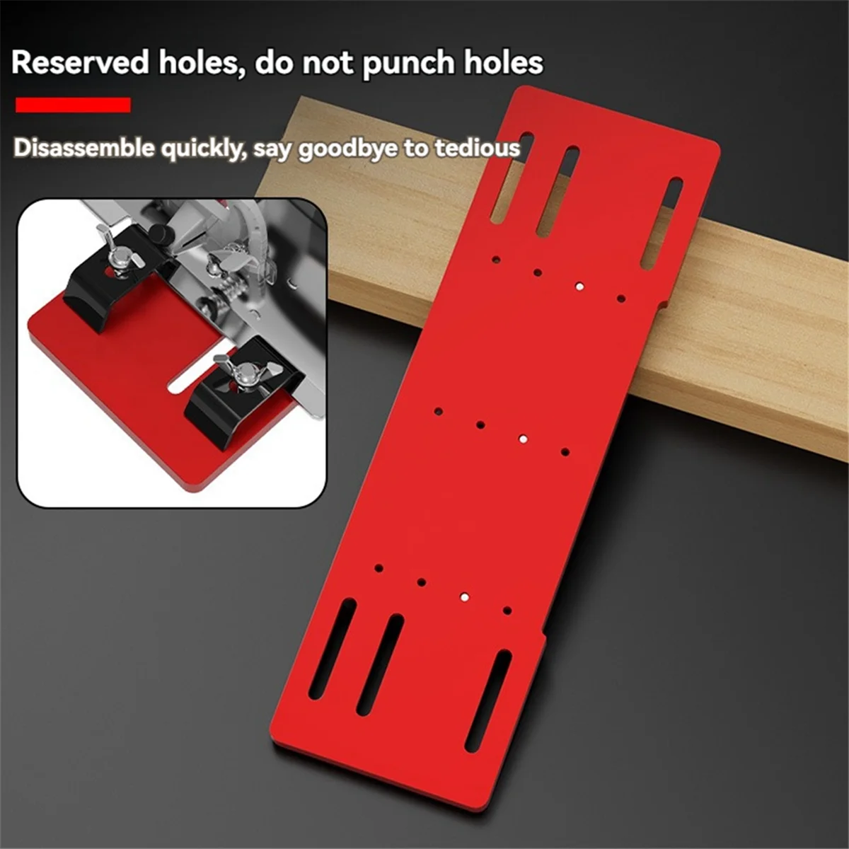

ABGL 2 in 1 Cutting Machine Base No Drilling Bottom Plate Adjustable Thickened Positioning Bottom Plate Carpenter Tool
