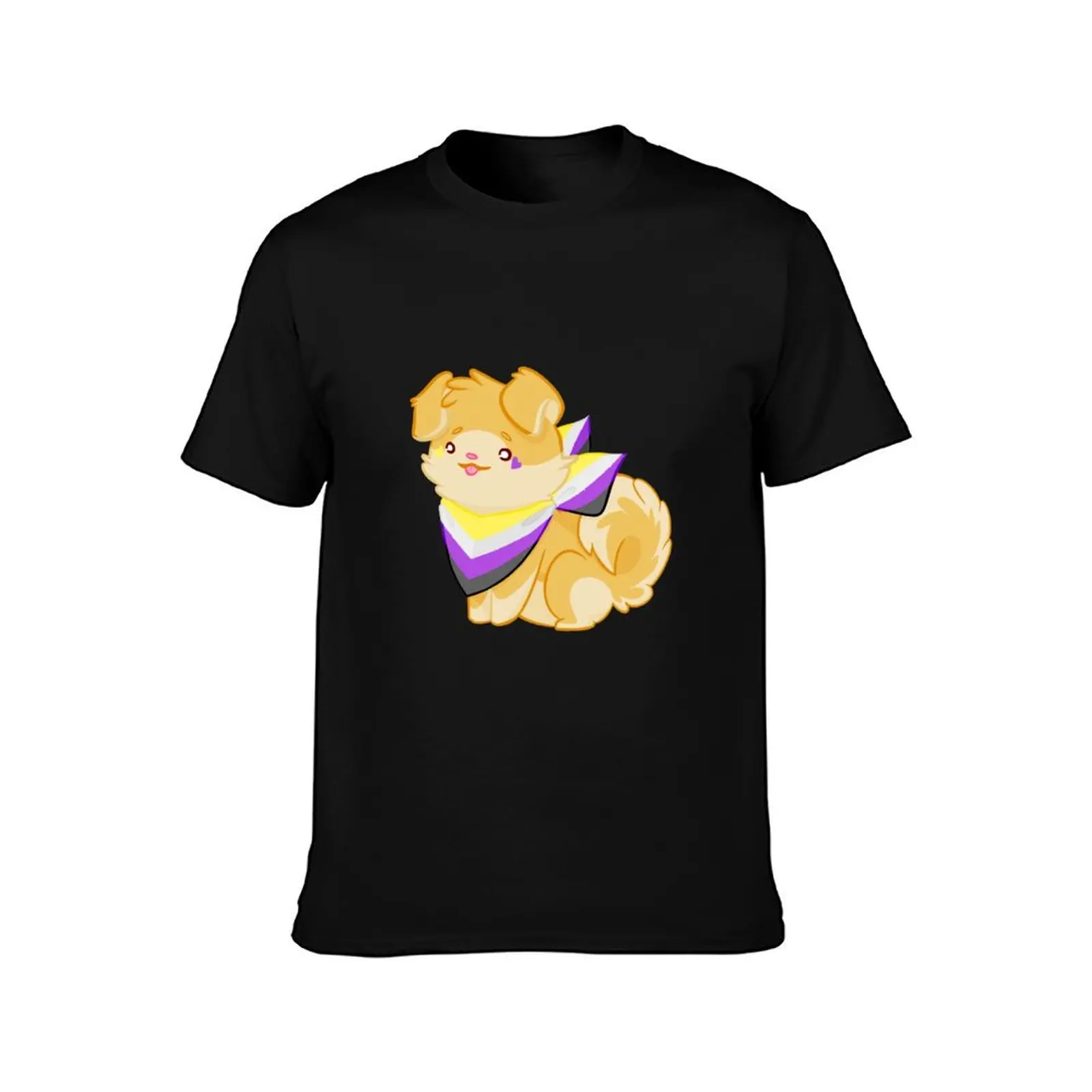 Proud Pupper (Nonbinary) T-Shirt Summer Casual Cotton Tee Oversized Streetwear Tops Vintage Graphic Print Unisex Men Women
