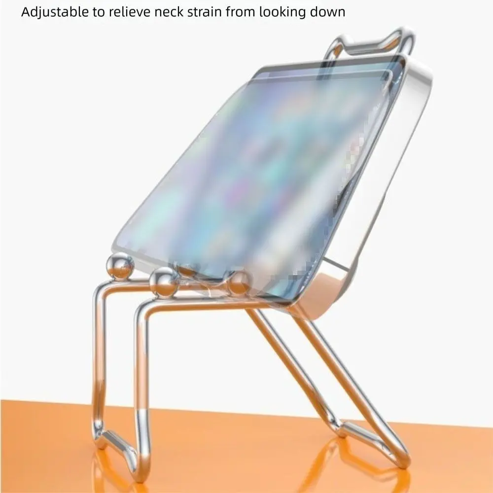 2Pcs Creative Desktop Chair Phone Stand Cute Universal Mini Stool Phone Bracket Decorative Ornaments Stainless Steel