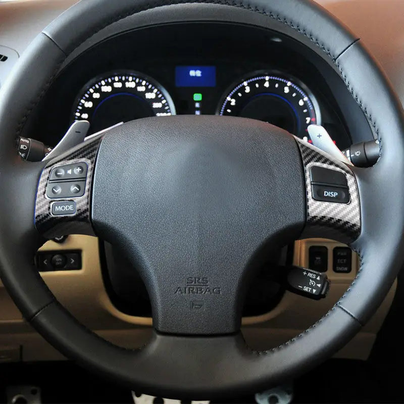 

Car ABS Interior Steering Wheel Cover Trim For Lexus IS250 IS300 2006 2007 2008 2009 2010 2011 2pcs Carbon Fiber Texture