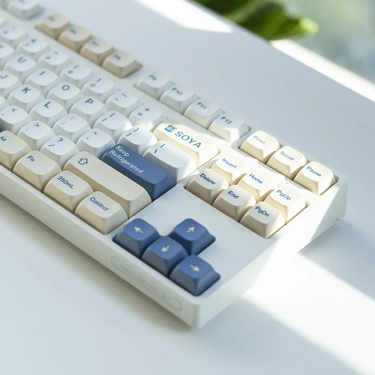 Soy milk keycaps marshmallow xda keycaps pbt material sublimation 108 98 87 84 75 68 64 61 keys