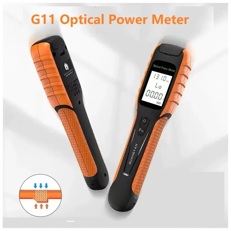 

G11 High Precision Optical Power Meter with Rechargeable Battery, FTTH Color LCD Screen, Fiber Optic Power Meter with Flash, OPM