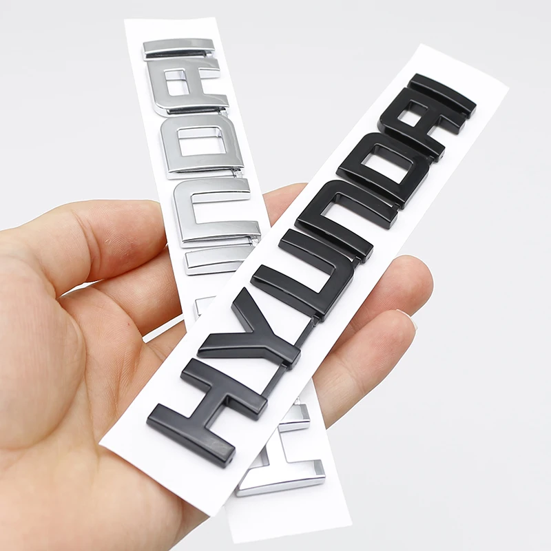 ثلاثية الأبعاد ABS سيارة رسالة لاصق الشعار الذيل الوفير شارة السيارات الخلفي الجذع شعار الشارات لشركة هيونداي أكسنت سانتافي سوناتا IX35 I20 I30