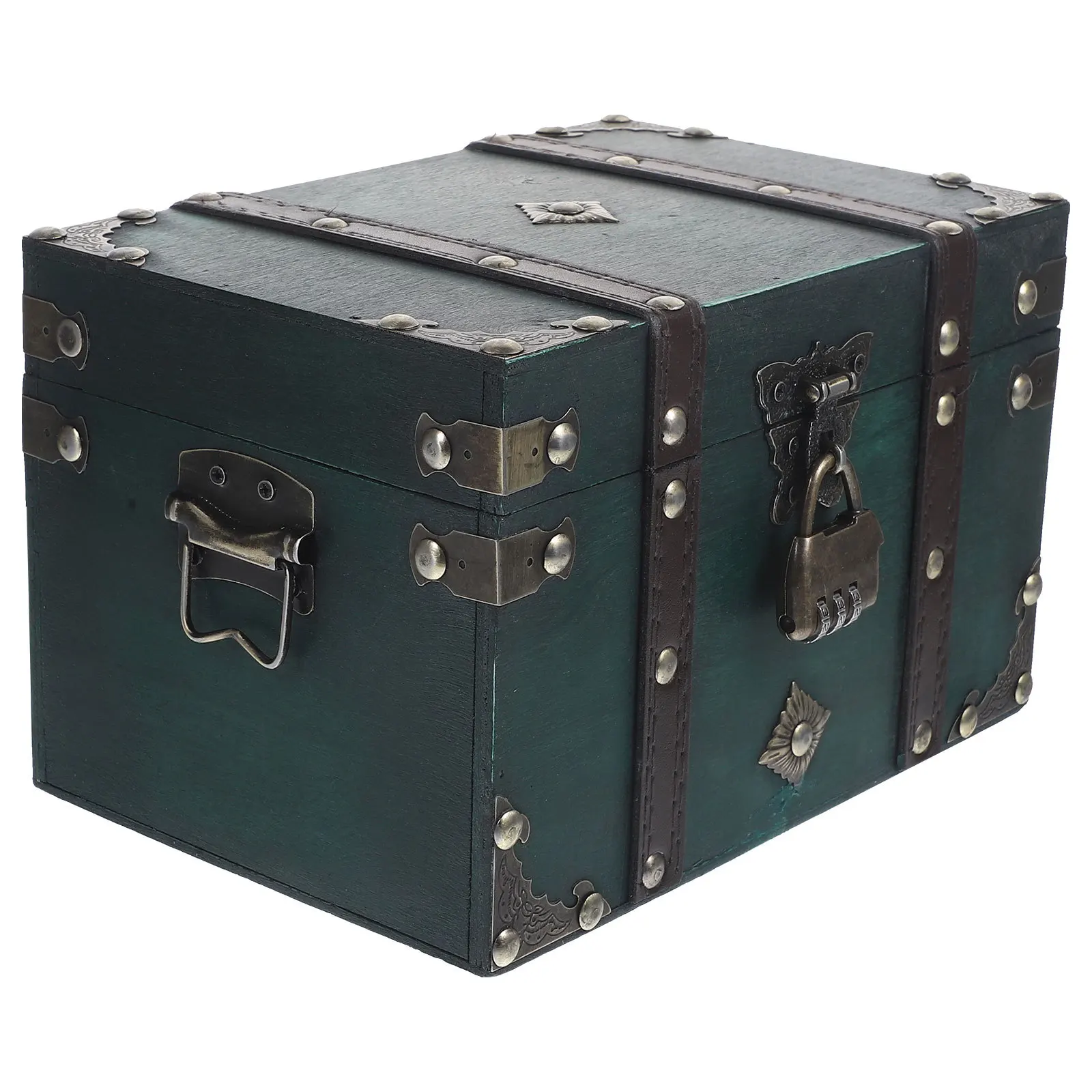 

Small Wooden Trinket Box Vintage Jewelry Storage Chest Decorative Treasure Container For Home Travel Craft Organizer