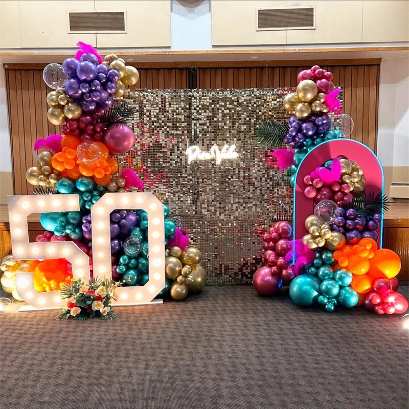 

12/18PCS Shimmer Square Sequins Wall Decorative Backdrop for Wedding Christmas Festival Home Party Decoration