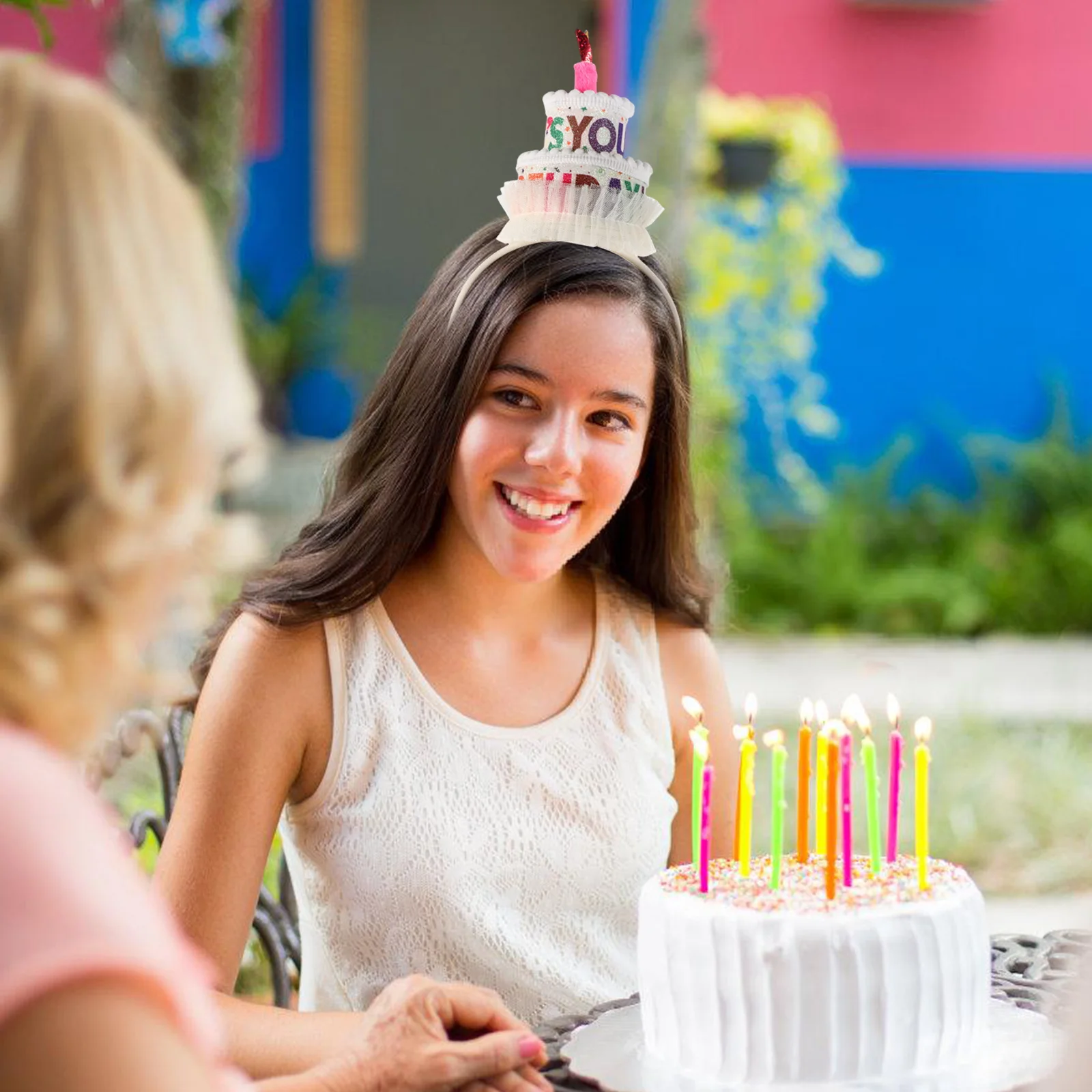 

Cake Headband Birthday Hat Party Hair Accessory Lightweight Comfortable Photo Prop Decoration Birthday Headband Adult Woman