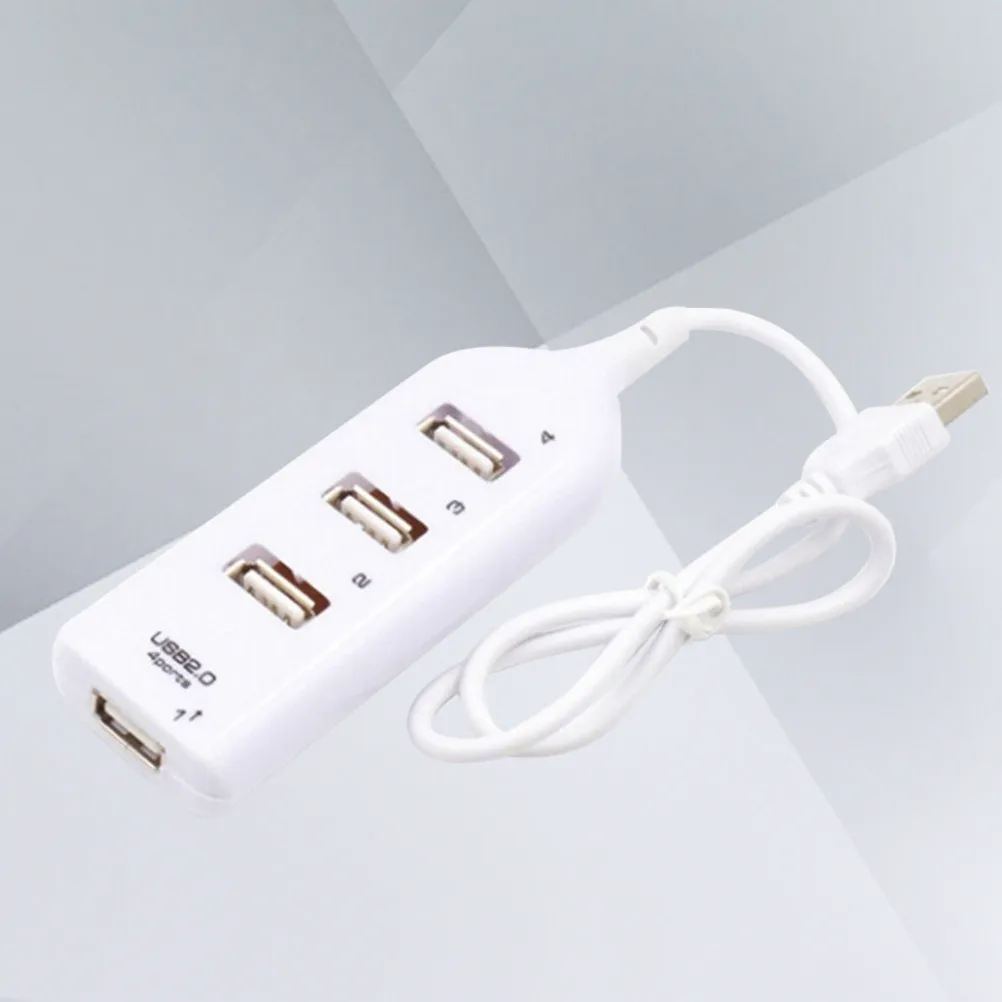 4 Port USB 2.0 Hub High Speed Data Expansion Hub for Laptop Notebook Ultrabook Desktop Tablet Plug and Play with LED Indicator