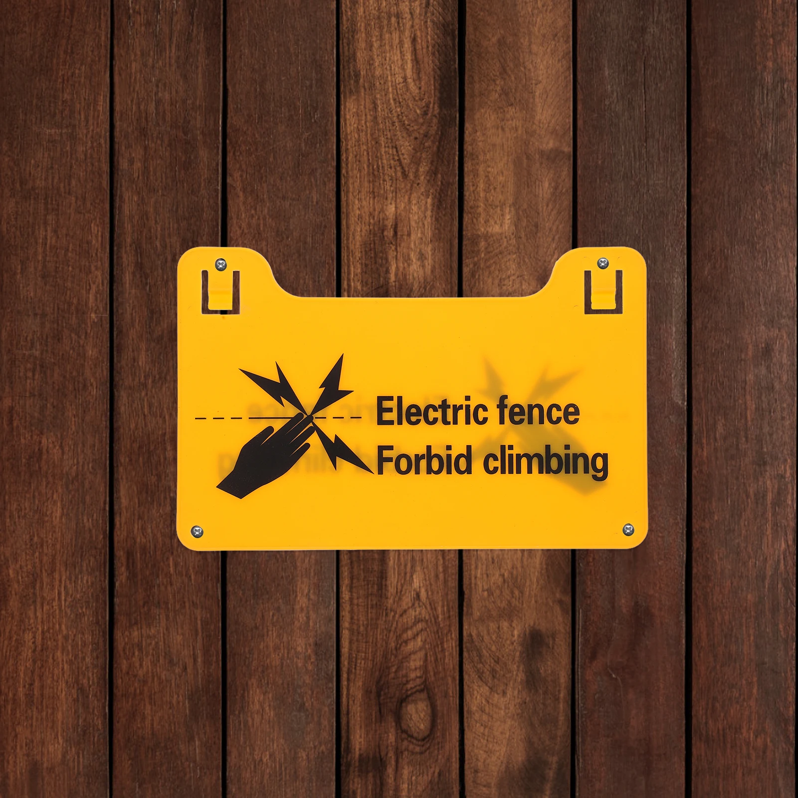 

4pcs High Voltage Electric Fence Warning Signs Plastic Safety Panels For Walls Fence Posts Gates Weatherproof Shock