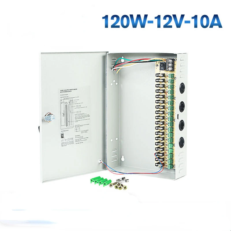 120W-12V-18CH 12V10A Switching Power Supply Intelligent Control System Power Supply Library System Equipment Power Supply