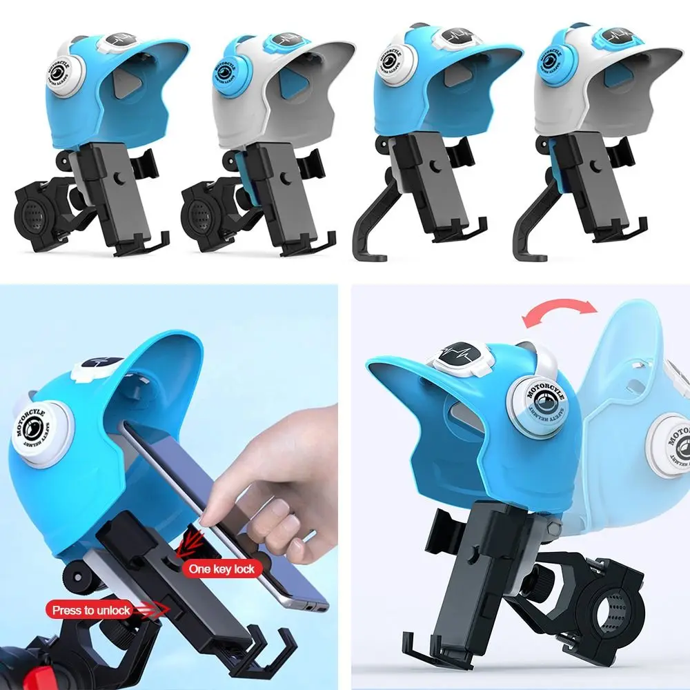 Motorcycle Mobile Phone Holder Sunshade Umbrella Waterproof Small Helmet Sunscreen Phone Stand Bracket Car Accessories