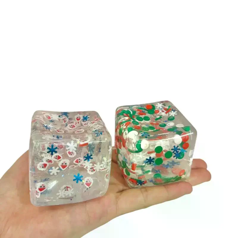 1 قطعة سلسلة عيد الميلاد لعبة حسية طابا كرات الإجهاد مكعب بطيئة الارتفاع لعب للأطفال والكبار الاسترخاء هدية #6