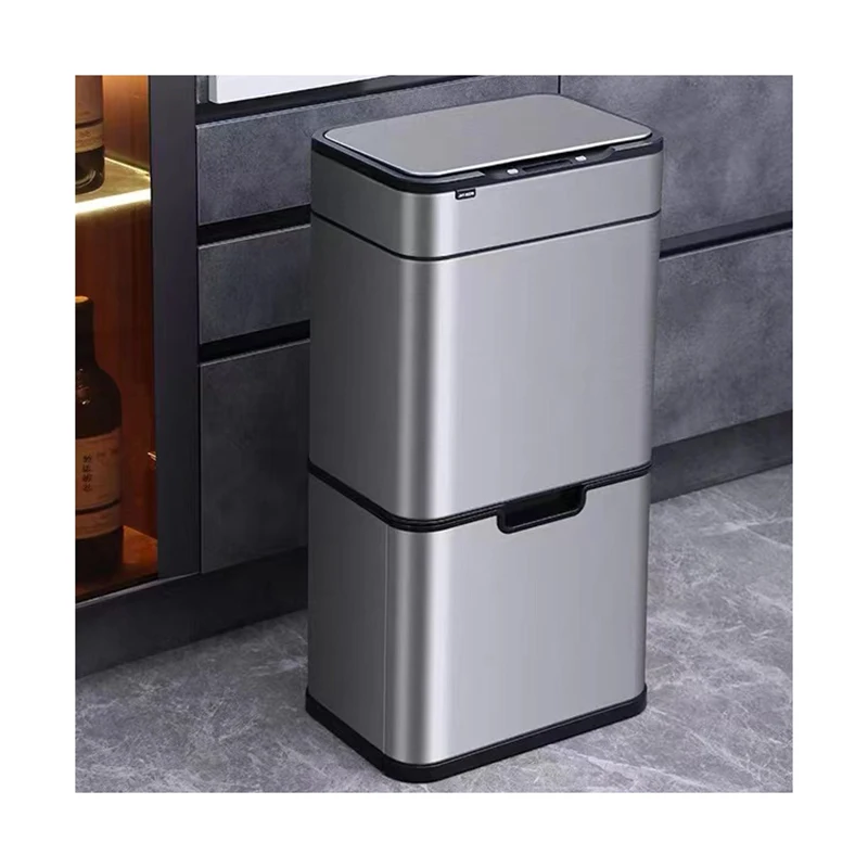 

Intelligent Kitchen Smart Storage Bucket Recycle Bin 50L Open Top Induction Type Home Use Eco-Friendly ABS+PP Material GUDE